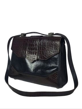 Brighton Convertible Black & Brown Women's  Shoulder Bag